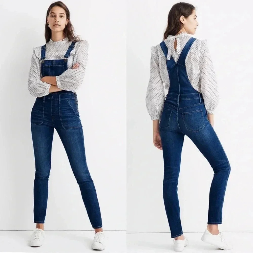 Madewell Skinny Overalls in Groveland Wash